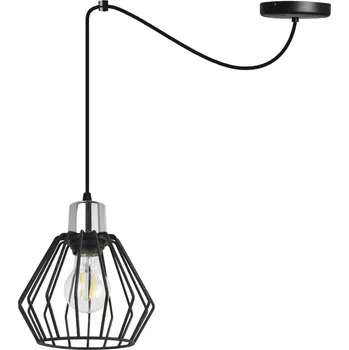 Závěsné svítidlo Nuvola Spider 4, 1x černé drátěné stínítko, ch