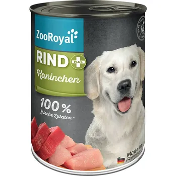 Krmivo pro psa ZooRoyal hovězí maso + králík 6 × 400 g