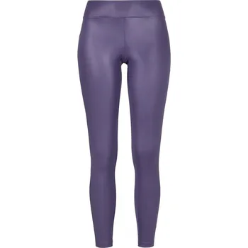 Dámské legíny Dámské legíny Urban Classics Imitation Leather - fialové 4XL