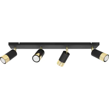 Bodové svítidlo Bodové svítidlo Hugo, 4x černé/zlaté kovové stínítko, (možnost polohování)