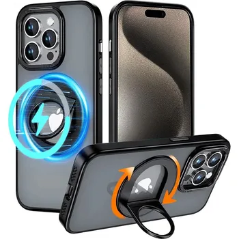 Pouzdro na mobilní telefon Kryt iPhone 15 Pro Max, Techsuit - MagSafe Ghost Holder, černý
