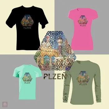 tričko PLZEŇ · ArtDeco Vitrail · O·POHÁDKOVÉ - 1 ks| Dětské 146 cm (10 let)