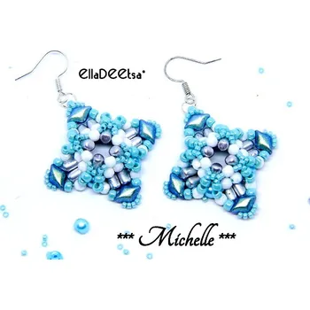 Korálek Náušnice Michelle č. 1335 - stavebnice