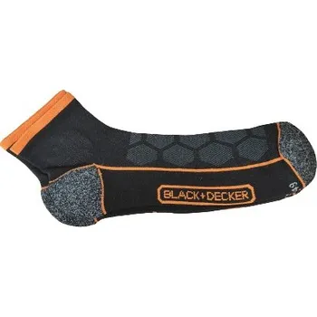 Pánské ponožky ANKLE WORK kotníkové pracovní ponožky Black & Decker 47-49 černá