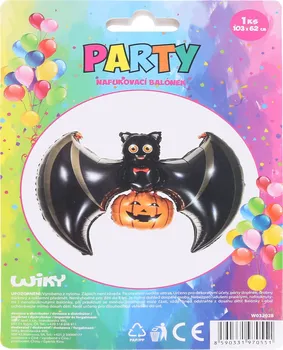 Balónek Wiky Party nafukovací balónek 103 x 62 cm netopýr/dýně