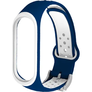 Příslušenství k fitness náramku Xiaomi EF náhradní náramek s kovovým zapínáním pro Mi Band 5/6/7 Barva: modro-bílá MBSCZ-5EF07