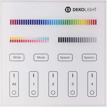 LED páska Deko-Light RF-smart, dálkové ovladání na zeď, bílá, 4 zóny, Single/CCT/RGB/RGBW/RGB+CCT 843513