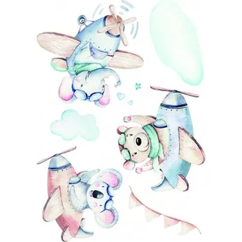 Samolepící dekorace Crearreda Dekorace samolepící dětský motiv Letadla WA, velikost XL, 2 archy 47 x 67 cm