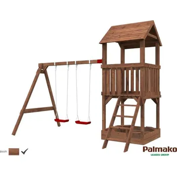 Dětské hřiště Dětská sestava Palmako JESPER SET 2 (366x305 cm, tl. 90x90 mm a 70x70 mm)
