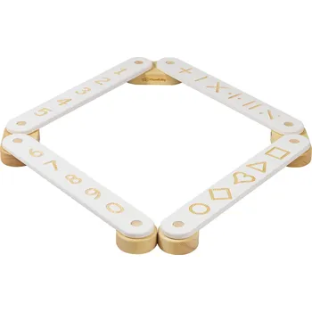 Dětské hřiště MeowBaby Dětská senzomotorická Montessori kladina, bílá, 4ks