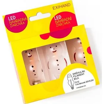 EXIHAND 183600.FIL.B Blistr FILAMENT Sněhulák bílý 3 žárovky 20V/0,2W