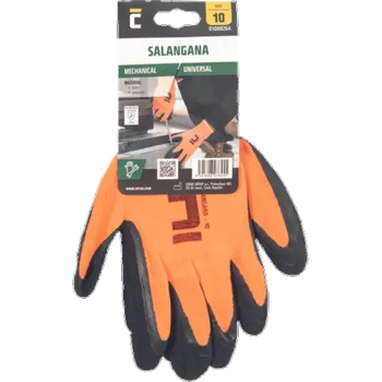 Pracovní rukavice Cerva Rukavice povrstvené SALANGANA latex blistr oranžová 6 XS