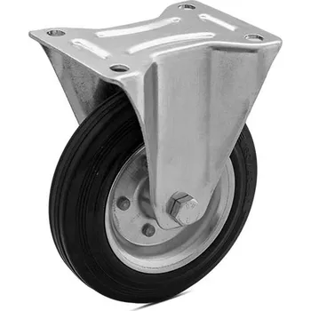 Pojezdové kolečko BKshop Pevné pojezdové kolo d80/50kg, černý kaučuk, válečkové ložisko