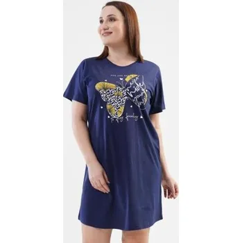 Dámská noční košile Dámská noční košile nadměrná Vienetta Secret Melanie tmavě modrá 1XL