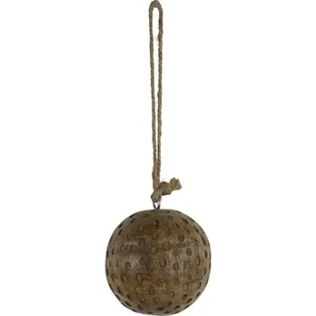 Vánoční ozdoba Ozdoba dřevěná 5cm, tečky