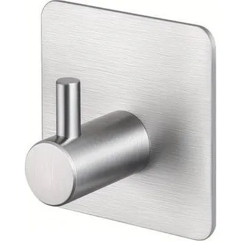 Věšák Nerezový samolepicí háček do koupelny NSHHR 4,4 x 4,4 cm matný nerez