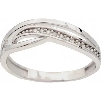 Prsten Zlatý prsten z bílého zlata se zirkony AZR2034W, vel. 56, 2.05 g (585/1000)