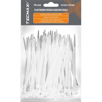 Stahovací páska TECMAXX Stahovací páska bílá 4,8 x 120mm, 100ks