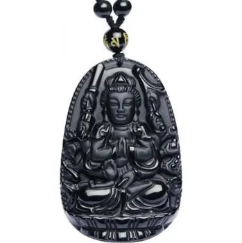 Růženec Woodrow Přívěsek s korálemi Buddha obsidian 1 * amulet * ochranný