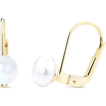 Náušnice Náušnice žluté zlato s perlou, 1.68 g,