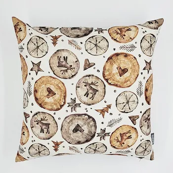 Povlak na dekorativní polštářek BYTEMA povlak na polštářek 45 x 45 cm Selské vánoce