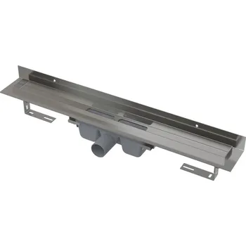 Odvodňovací žlab Podlahový žlab Alcadrain (Alcaplast) s okrajem pro plný rošt a s pevným límcem ke stěně APZ16-650