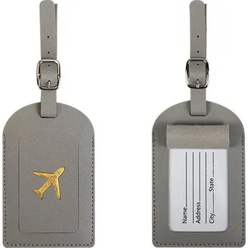 Obal na doklad Obal na cestovní pas s adresním štítkem - šedá-365458