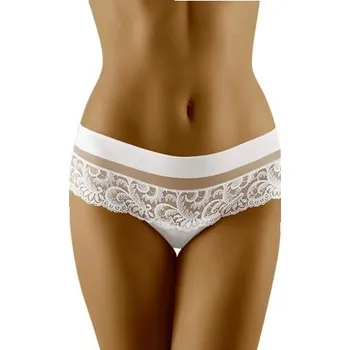 Dámské spodní prádlo Dámské kalhotky Wolbar Cantata bílé bílé XL