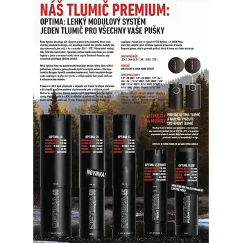 Příslušenství pro sportovní střelbu A-TEC Tlumič A-TEC, model OPTIMA 50, modulový, pro ráže do .338" (8,5mm), na závit 5/8"-24 UNEF