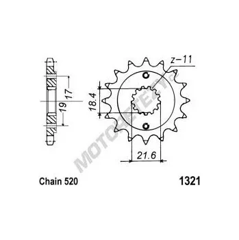 Řetězová sada pro motocykl Řetězové kolečko HONDA CMX 300 Rebel rok 17-25