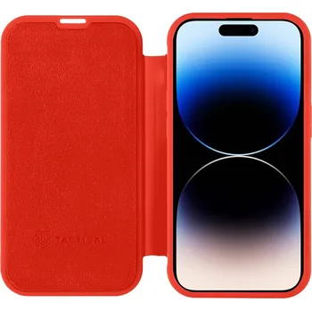 Pouzdro TACTICAL Safety Smoothie pro Apple iPhone 14 Pro - silikon / mikrovl. - chilli červené