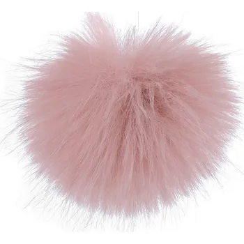 Kožešinová bambule s poutkem Ø8 cm, barva 3 pudrová