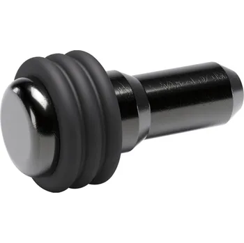 Nábytkové kování Italiana ferramenta Podpěra police na sklo s těsněním LANNA 5mm / černý nikl - 10 ks 5 mm