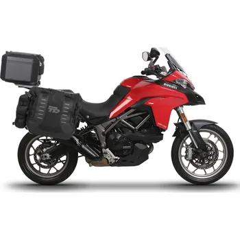 Motodoplněk Kompletní sada sedlových brašen SHAD TERRA TR40 a černého hliníkového 55L topcase, včetně montážní sady SHAD DUCATI MULTISTRADA 950 / 1200 / 1260