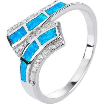 Prsten Bealio BEALIO Stříbrný prsten ŘECKÝ modrý OPÁL Velikost prstenu: 64 03-08576-1557