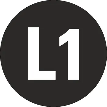 Značení Vedení AC vodiče - fáze1 samolepící PVC fólie 12,5mm arch 50ks