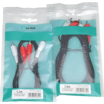 Audio kabel AV:link kabel 2x RCA samec - 2x RCA samec, 1.2m