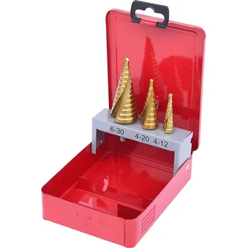 Vrták Sada stupňovitých vrtáků HSS TiN KS Tools
