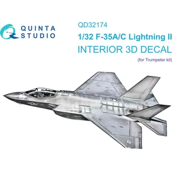 Plastikový model Quinta studio 1/32 F-35A/C 3D-Print.&col.Interior (TRUMP)