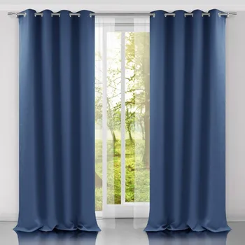 Závěs Hotový Blackout stínící závěs světle modrý Uchycení závěsu: Řasící páska