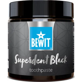 zubní pasta BEWIT Superdent Black - 100 ml - Zubní pasta s obsahem aktivního uhlí 3 ks (3x100 ml)