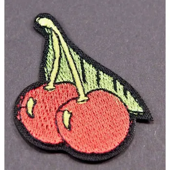 Nášivka Nažehlovací záplata - třešně - rozměr 5 cm x 4,5 cm