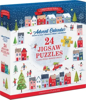Puzzle Eurographics Puzzle Adventní kalendář Vánoční město 24x 50 dílků