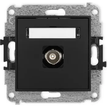 Elektrická zásuvka KARLIK Zásuvka s BNC Barva: Matná černá