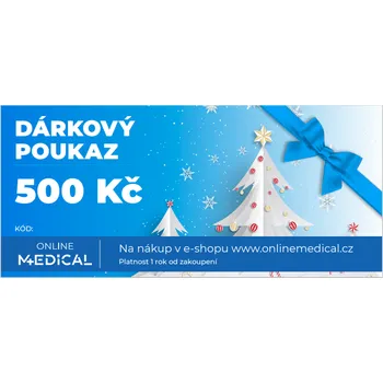 Dárková visačka Vánoční dárkový poukaz OnlineMedical - 500 Kč
