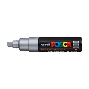 UNI PC-8K POSCA Akrylový popisovač 8 mm seříznutý široký - stříbrný [26]