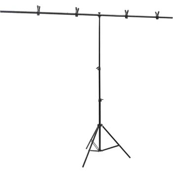 Fotoateliérová technika vidaXL Stojan na fotopozadí ve tvaru T černý 201 x 60 x (70–200) cm [190253]