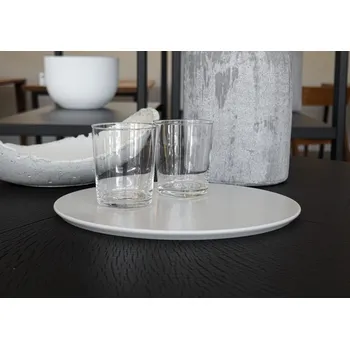 Kulatý servírovací tác Šedý