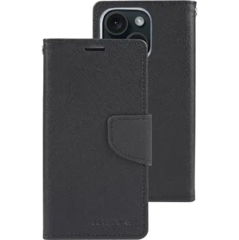Pouzdro na mobilní telefon Mercury Pouzdro na iPhone 15 - Mercury, Fancy Diary Black/Black