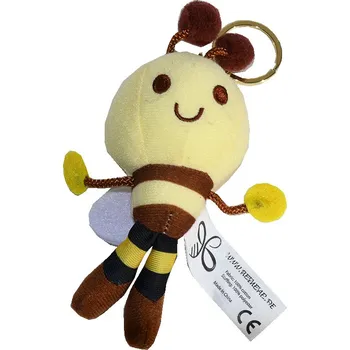 plyšák Mellarius Plyšová včelka "Freddie" s přívěškem na klíče - 13 cm